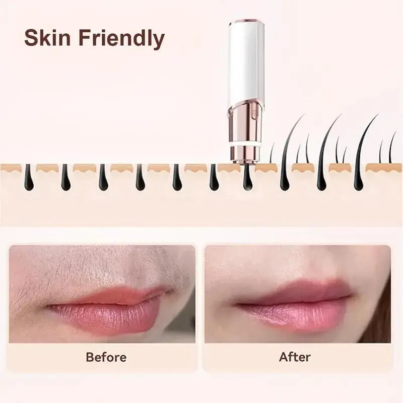 2 in 1 Facial & Eyebrow Hair Trimmer,Electric Eyebrow Trimmer, Lip Facial Body Hair Removal Tool, Facial Hair Care Tool, Electric Shaver Women, Eyebrow, Epilator Hair Remover