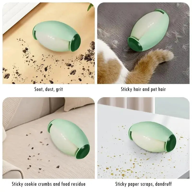 2PCS Washable Reusable Gel Lint Roller for Pet Hair，Portable Mini Dog Cat Pet Hair Remover for Clothes，Laundries ，Dust Fuzz Fur -Sticky Cleaner- Small Travel Animal Fur Removal Tool