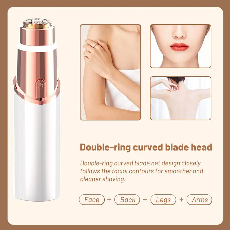 2 in 1 Facial & Eyebrow Hair Trimmer,Electric Eyebrow Trimmer, Lip Facial Body Hair Removal Tool, Facial Hair Care Tool, Electric Shaver Women, Eyebrow, Epilator Hair Remover