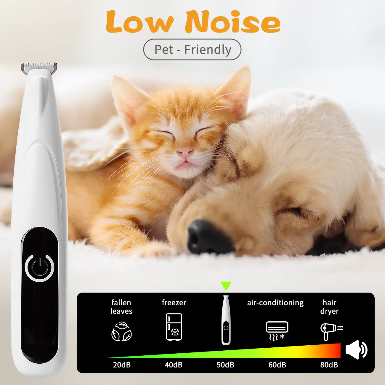 Rechargeable Pet Dog Cat Hair Trimmer Kit, Pet Paw Trimmer, Cordless Quiet Dog Trimmer for Grooming with LED Light, Small Dog Grooming Clippers for Dogs & Cats, Pet Grooming Tool,Waterproof, Low Noise Pet Shaver