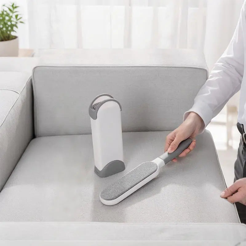 Multi-Functional Electrostatic Lint Brush with Double Sided Design for Furniture & Pet Hair Removal - Reusable & Self-Cleaning Tool for Clothes, Sofa, Carpet & Bed