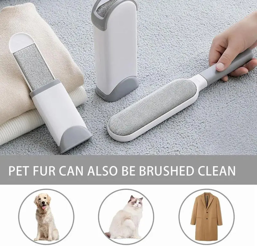 Multi-Functional Electrostatic Lint Brush with Double Sided Design for Furniture & Pet Hair Removal - Reusable & Self-Cleaning Tool for Clothes, Sofa, Carpet & Bed