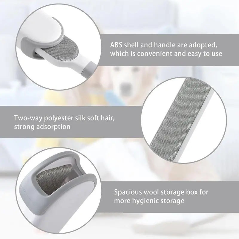 Multi-Functional Electrostatic Lint Brush with Double Sided Design for Furniture & Pet Hair Removal - Reusable & Self-Cleaning Tool for Clothes, Sofa, Carpet & Bed