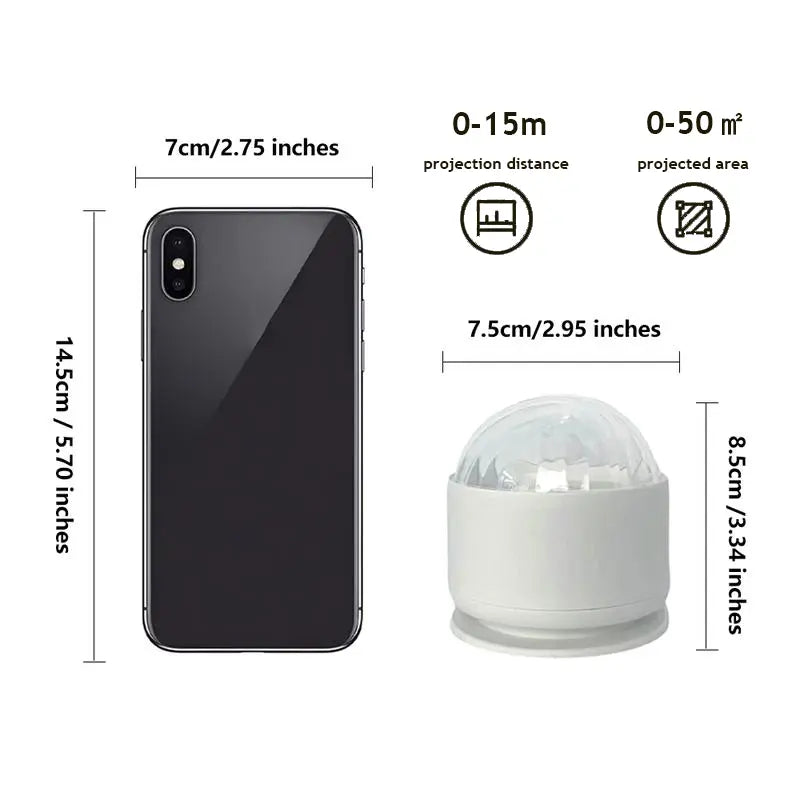 2 Scene -Ocean Wave & 3D Water Rippleprojector Light-Easteregglight 16-Color round Lamp Withcontrol, Relaxation & Romantic Night Ambience Tiktokshopspringglowup